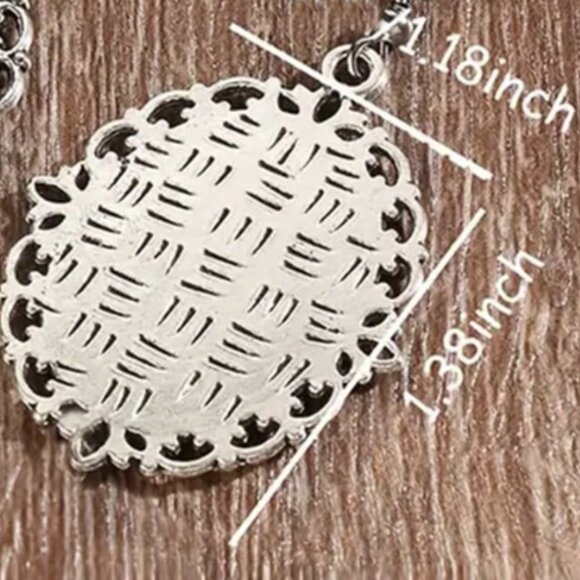 Christmas Dachshund Cabuchon Earrings - Picture 2 of 2